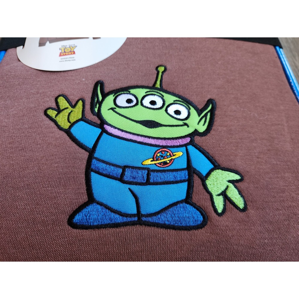 Disney Pixar Toy Story Alien Hoodie Mens L Brown Pullover Hooded Sweatshirt